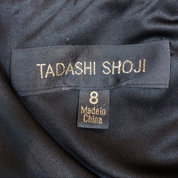 TADASHI SHOJI EMBROIDERED AND PLEATED TULLE DRESS - Picture 6 of 6